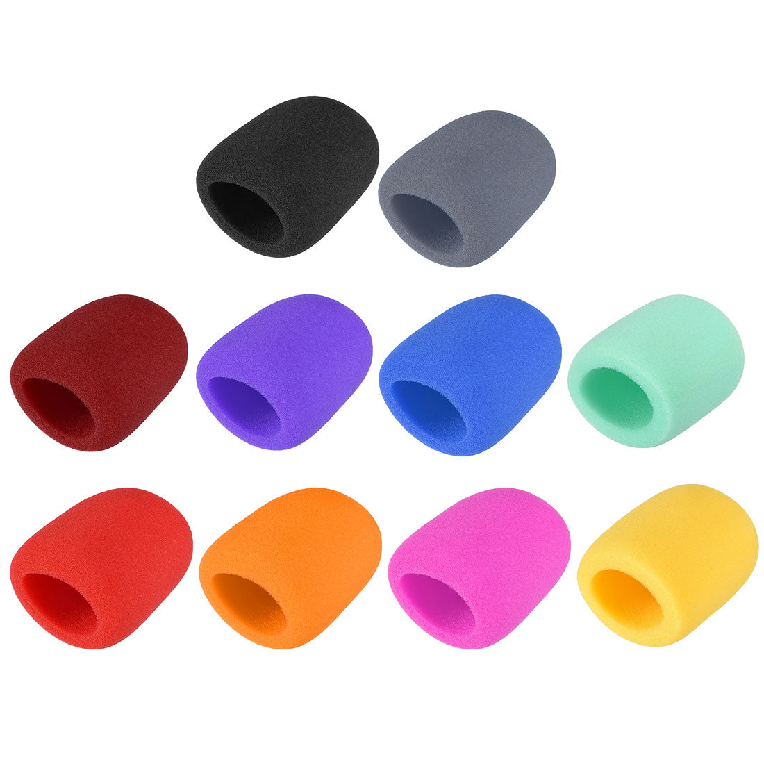 uxcell Uxcell 10 Pack Thicken Sponge Foam Mic Cover Handheld Microphone Windscreen Pack for KTV