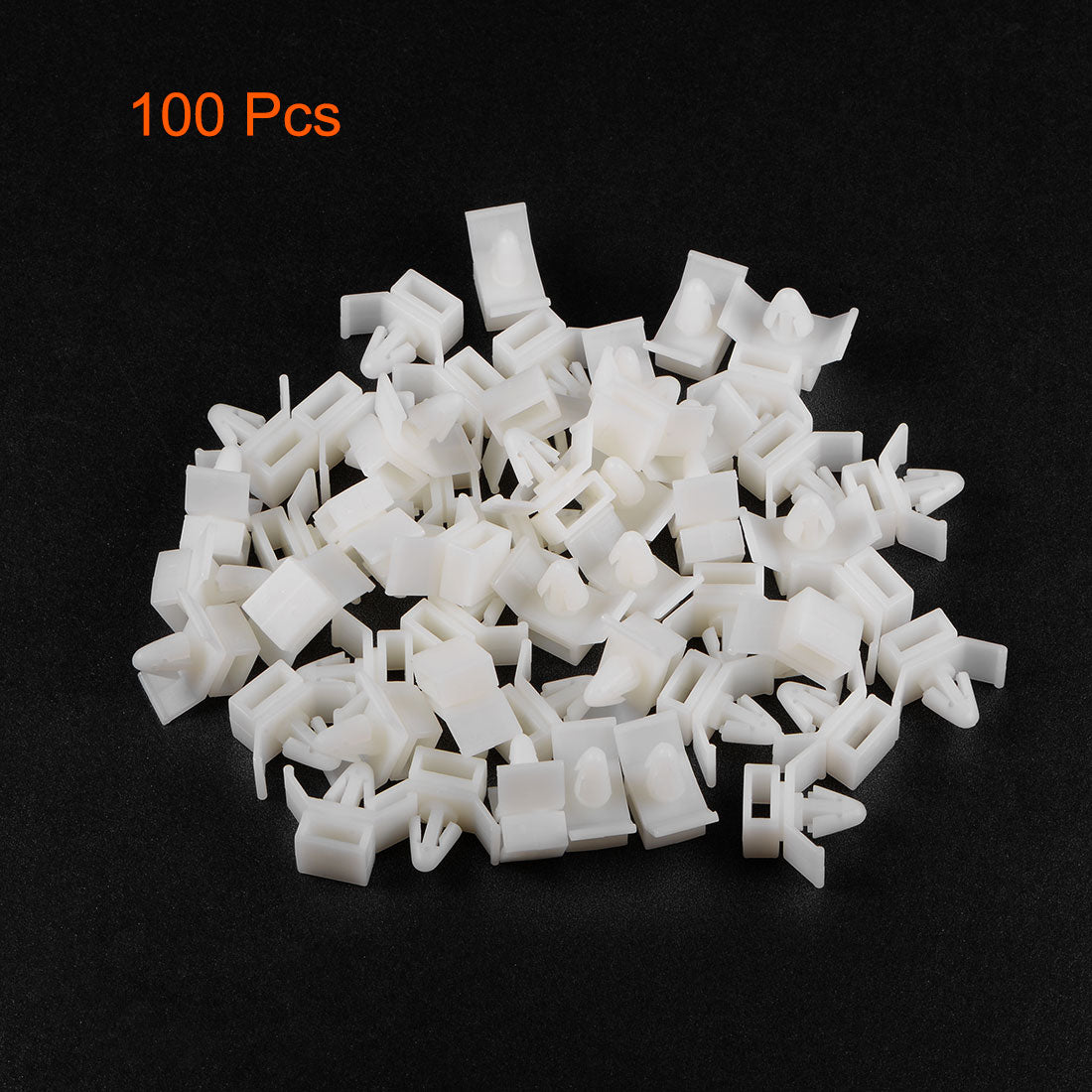 uxcell Uxcell Cable Tie Base Saddle Type Mount Wire Holder Permanently Anchor To Wall Desk 18.5x20.5x10mm White 100pcs