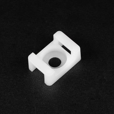 Harfington Uxcell Cable Tie Base Saddle Type Mount Wire Holder Permanently Anchor To Wall Desk 23x16x10mm White 100pcs