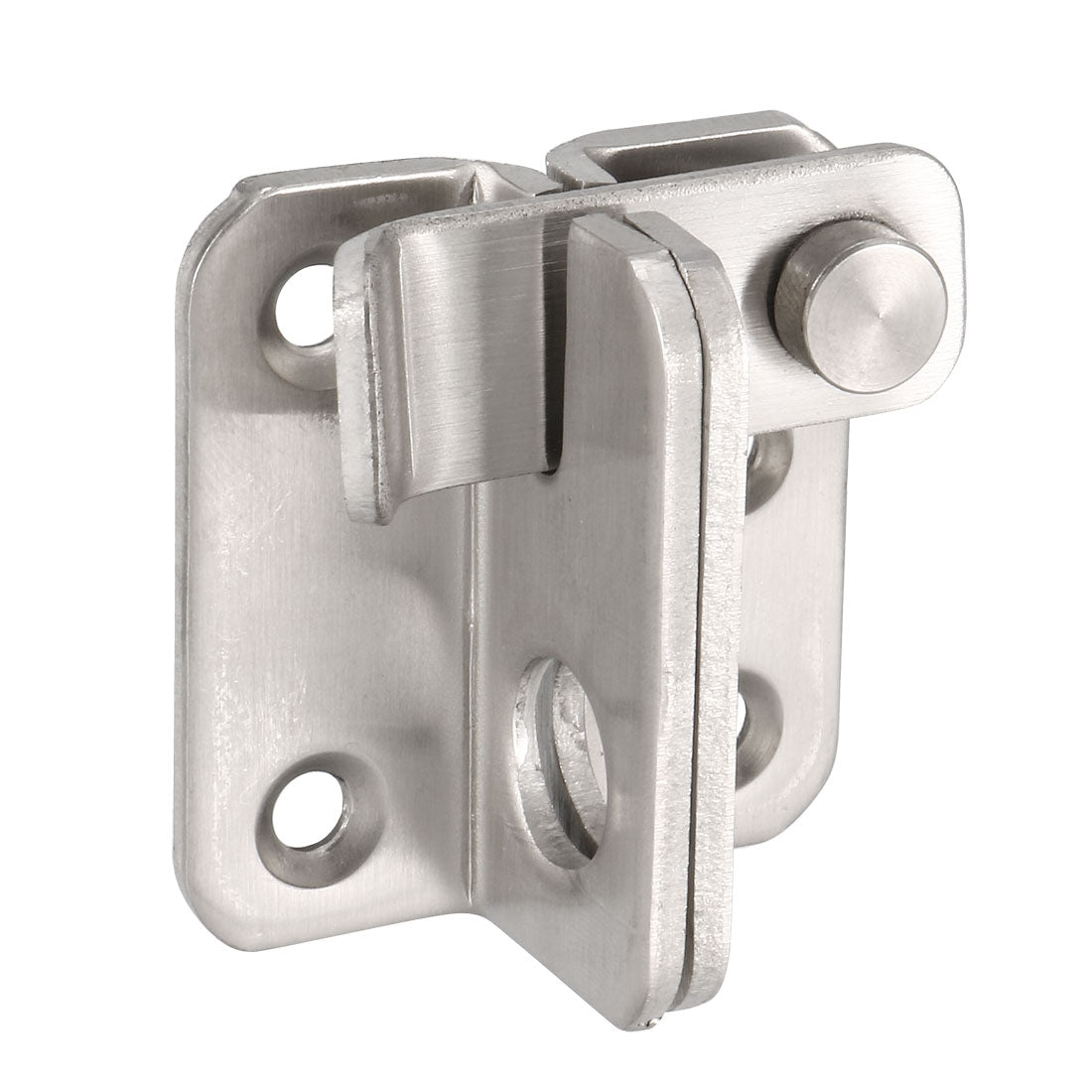 uxcell Uxcell Flip Door Latch 201 Stainless Steel 45x40mm Gate Latch Right Open Hasp Slide Lock with Padlock Hole 2 Pcs