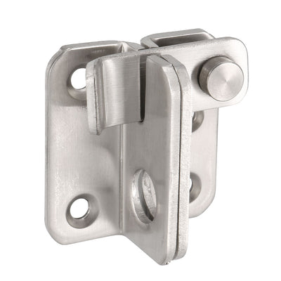 Harfington Uxcell Flip Door Latch 201 Stainless Steel 45x40mm Gate Latch Right Open Hasp Slide Lock with Padlock Hole 2 Pcs