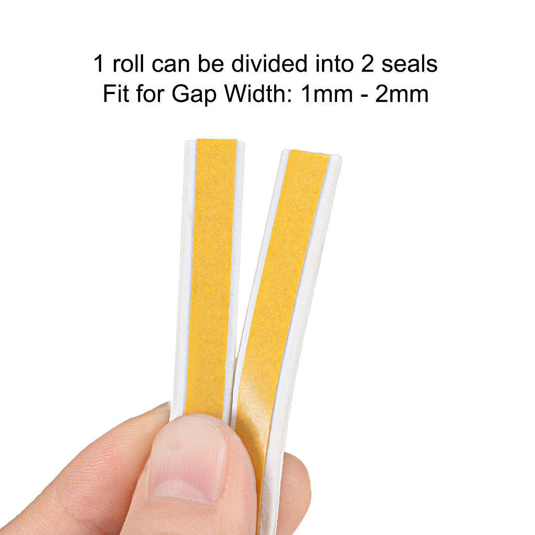 uxcell Uxcell Foam Tape Adhesive Weather Stripping 9mm Wide 2mm Thick, 2.5 Meters White, 2Pcs