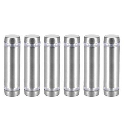 uxcell Uxcell Glass Standoff Double Head Stainless Steel Standoff Holder 12mm x 44mm 6 Pcs