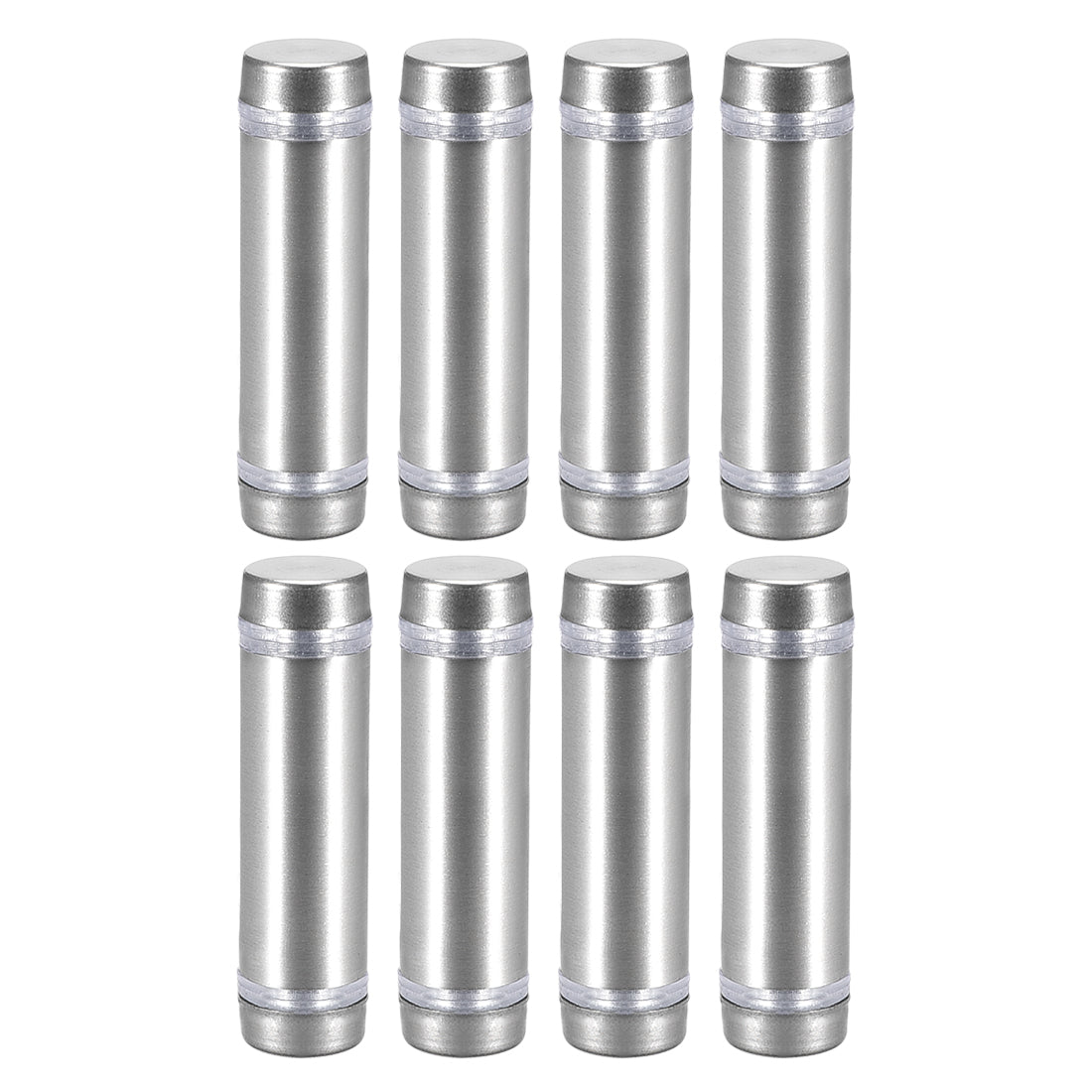 uxcell Uxcell Glass Standoff Double Head Stainless Steel Standoff Holder 12mm x 44mm 8 Pcs