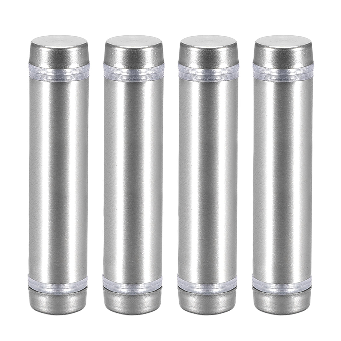 uxcell Uxcell Glass Standoff Double Head Stainless Steel Standoff Holder 12mm x 54mm 4 Pcs