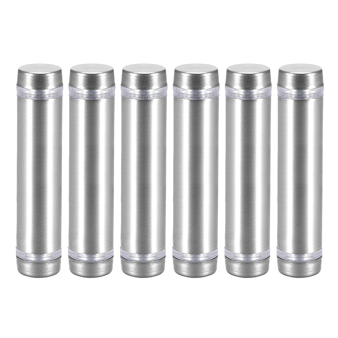 uxcell Uxcell Glass Standoff Double Head Stainless Steel Standoff Holder 12mm x 54mm 6 Pcs