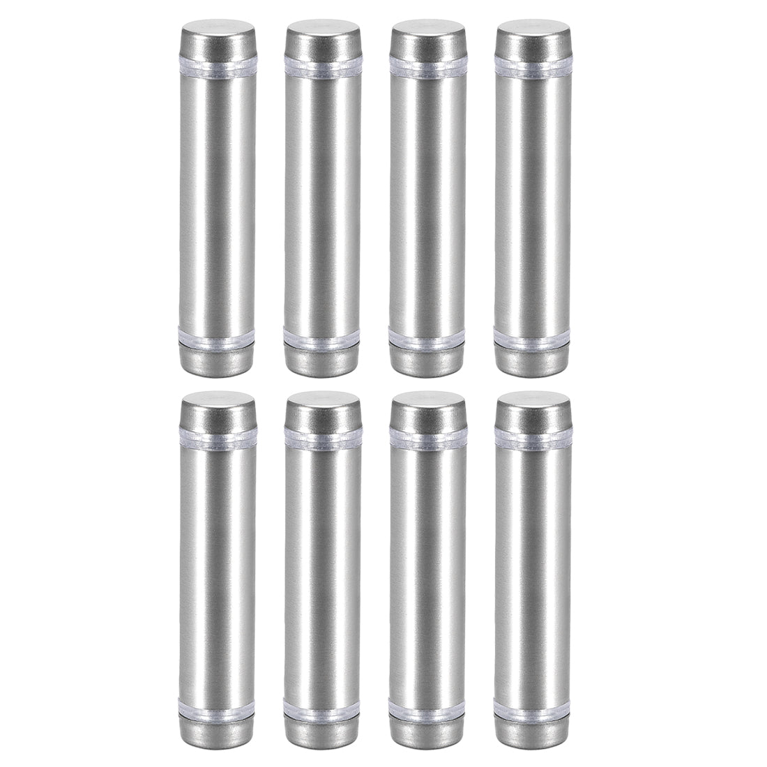 uxcell Uxcell Glass Standoff Double Head Stainless Steel Standoff Holder 12mm x 54mm 8 Pcs