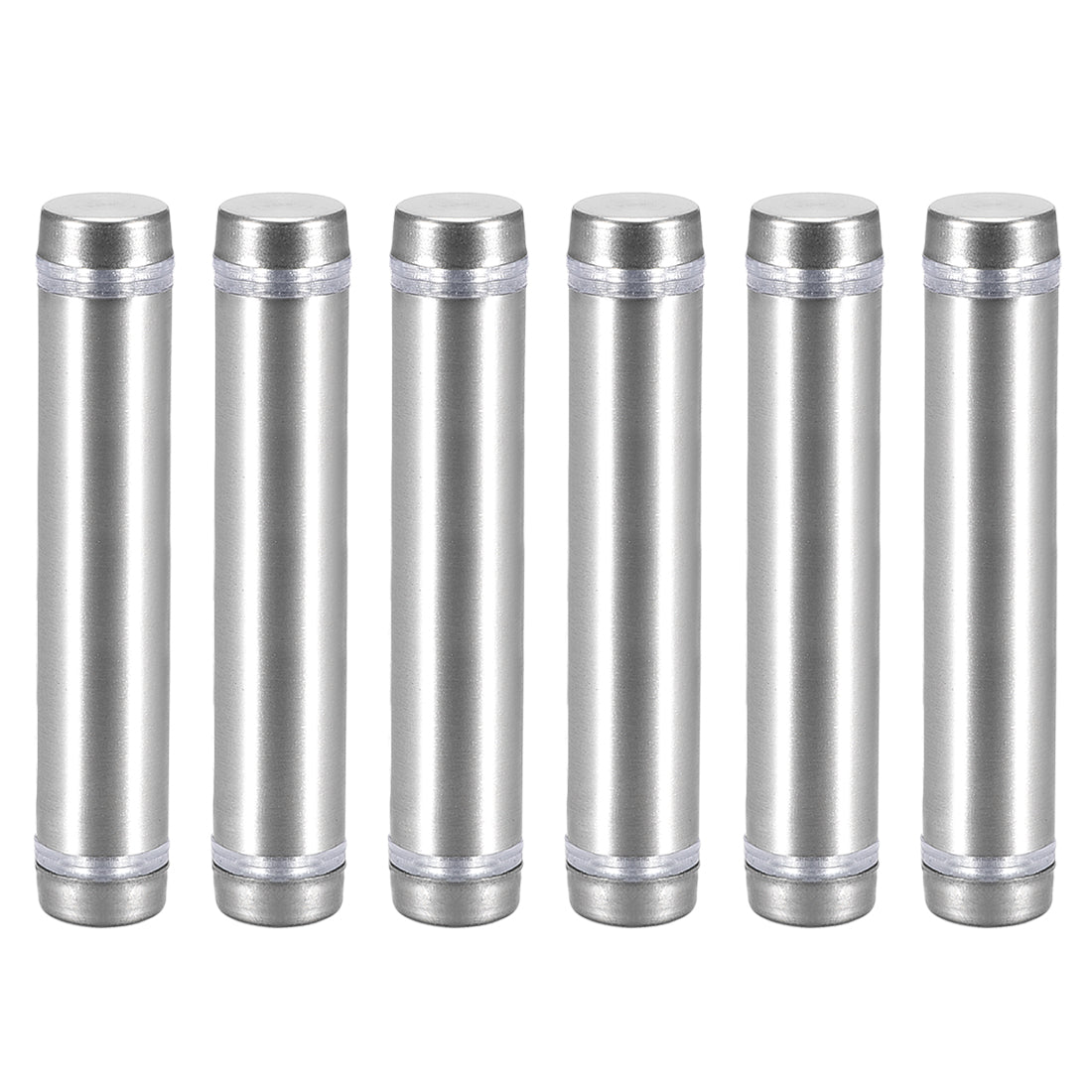 uxcell Uxcell Glass Standoff Double Head Stainless Steel Standoff Holder 12mm x 64mm 6 Pcs