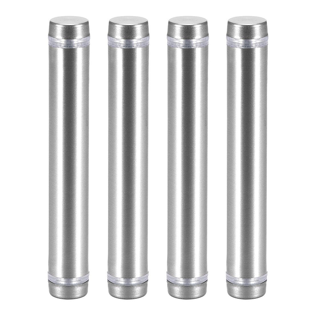 uxcell Uxcell Glass Standoff Double Head Stainless Steel Standoff Holder 12mm x 84mm 4 Pcs