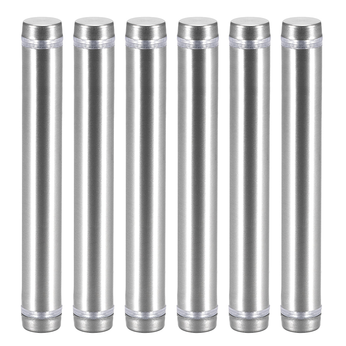 uxcell Uxcell Glass Standoff Double Head Stainless Steel Standoff Holder 12mm x 94mm 6 Pcs