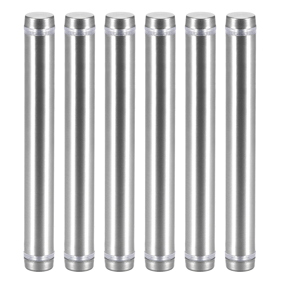 uxcell Uxcell Glass Standoff Double Head Stainless Steel Standoff Holder 12mm x 104mm 6 Pcs