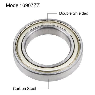 Harfington Uxcell Deep Groove Ball Bearings Metric Double Shielded High Carbon Steel Z2