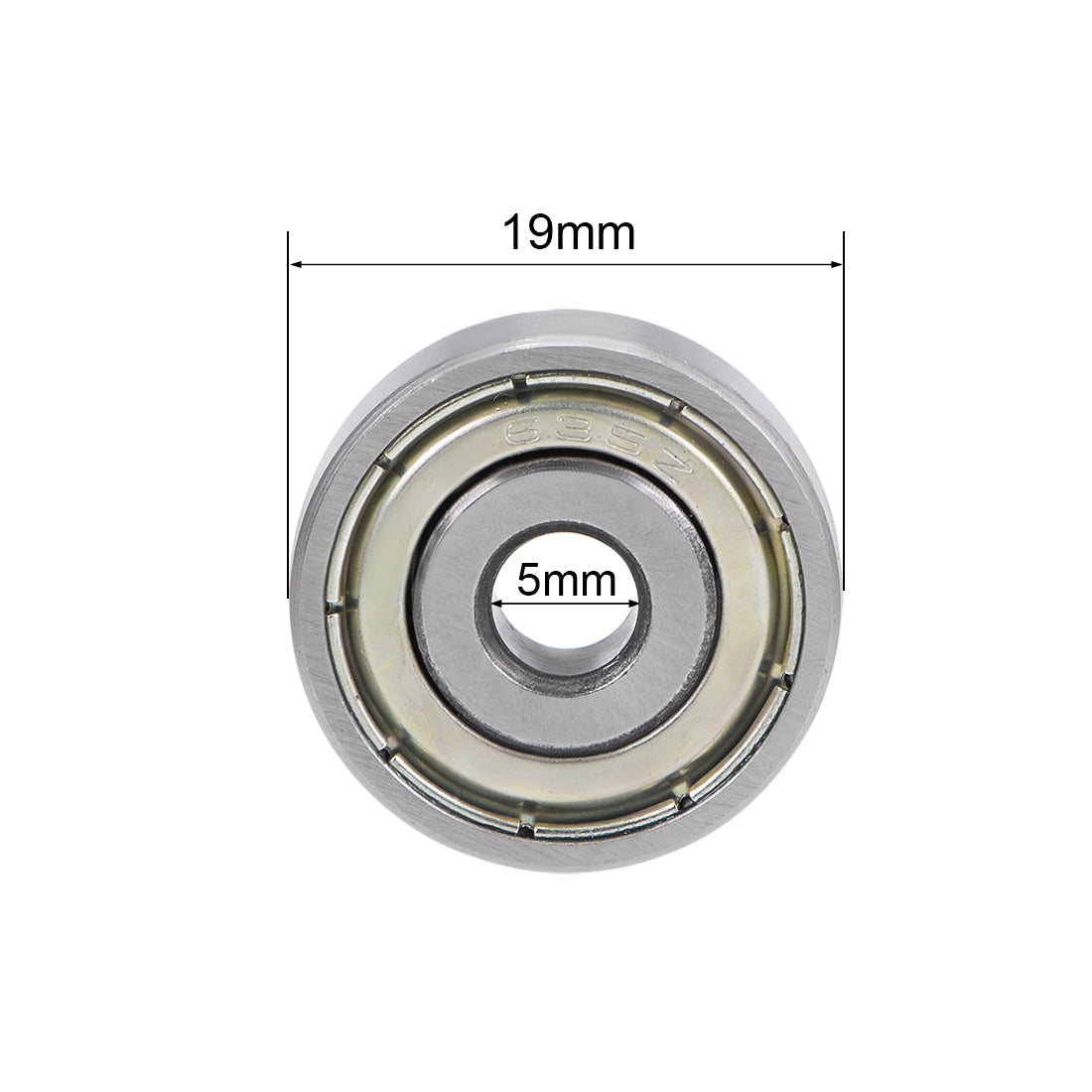 uxcell Uxcell Deep Groove Ball Bearing Metric Double Shielded High Carbon Steel Z2