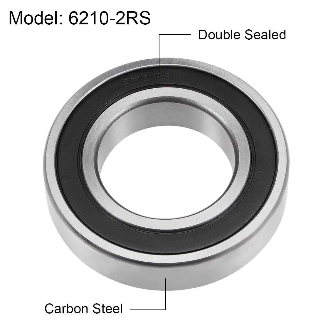 uxcell Uxcell Deep Groove Ball Bearings Metric Double Sealed High Carbon Steel Z2