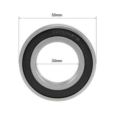 Harfington Uxcell Deep Groove Ball Bearings Metric Double Sealed High Carbon Steel Z2 Bearing