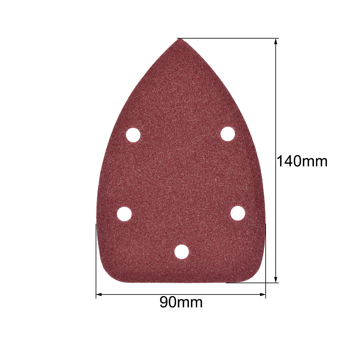 uxcell Uxcell 40pcs Triangle Detail Sander Sandpaper Sanding Paper Sander Pads Sheet Assorted 5 Hole 120/150/180/240 Grits