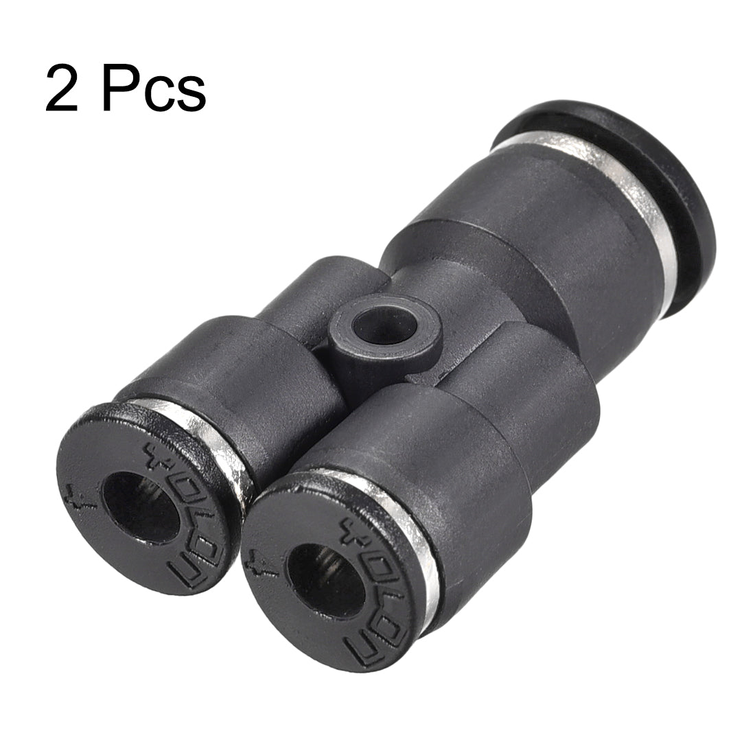 uxcell Uxcell Plastic Connect Y Splitter Push To Tube Fittings 6mm X 4mm OD Push Lock 2pcs