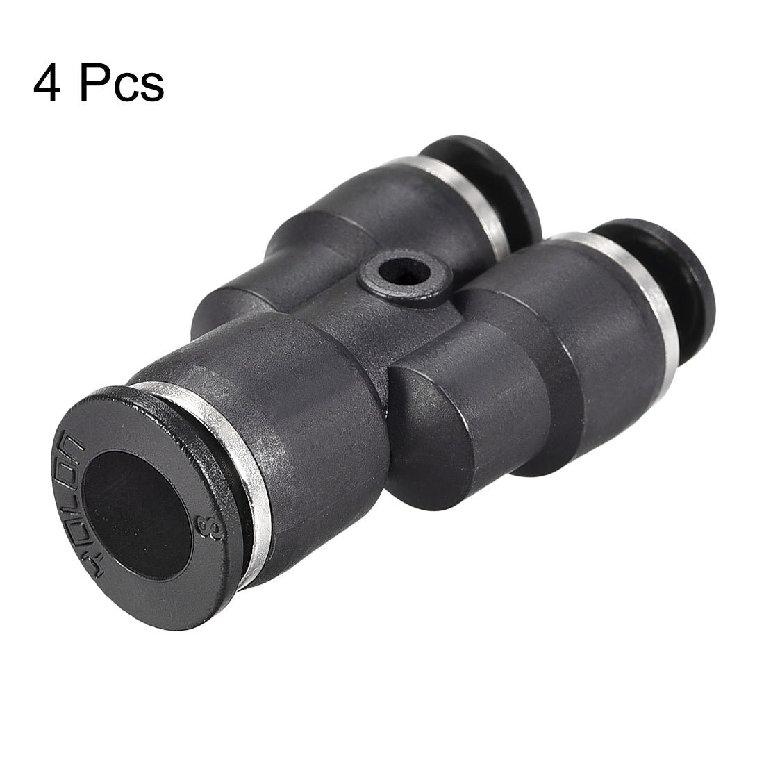 uxcell Uxcell Plastic Connect Y Splitter Push To Tube Fittings 8mm X 4mm OD Push Lock 4pcs