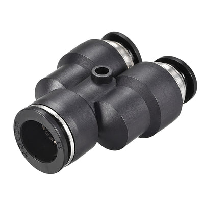 Harfington Uxcell Plastic Connect Y Splitter Push To Tube Fittings 16mm X 12mm OD Push Lock