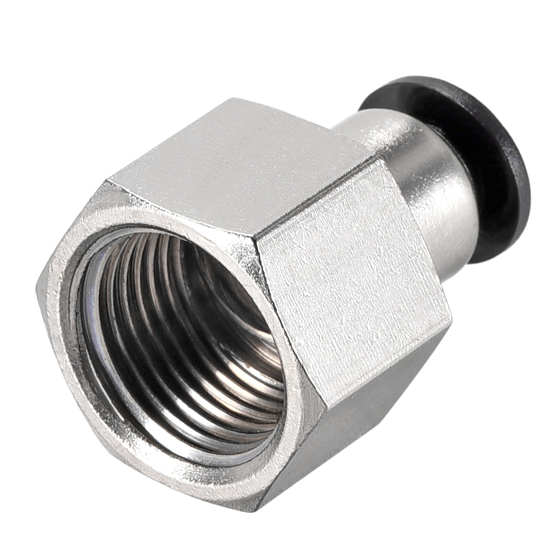 uxcell Uxcell Push to Connect Tube Fitting Adapter 6mm Tube OD x 3/8BSPT Female Straight Pneumatic Connecter Pipe Fitting