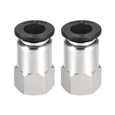 Harfington Uxcell Push to Connect Tube Fitting Adapter 8mm Tube OD x 1/8PT Female Straight 2pcs