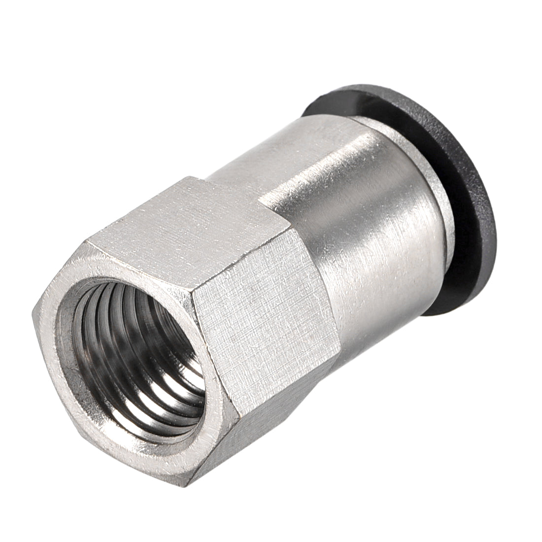 uxcell Uxcell Push to Connect Tube Fitting Adapter 10mm Tube OD x 1/4 PT Female Straight Pneumatic Connecter Pipe Fitting