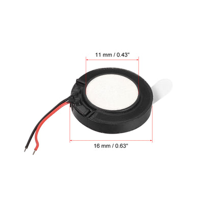 Harfington Uxcell 1W 8 Ohm 16mm Dia Audio Speaker with Wire for Electronic Projects
