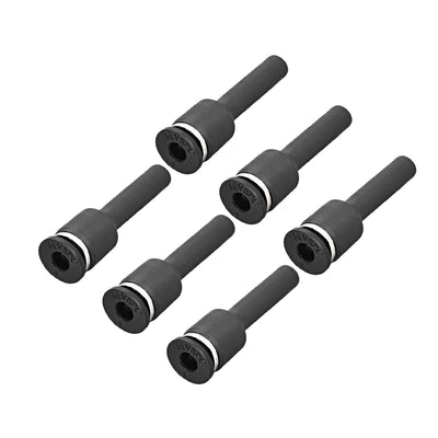 Harfington Uxcell 4mm Push Lock Tube Fitting, End OD 6mm Quick Link Air Fittings 6pcs