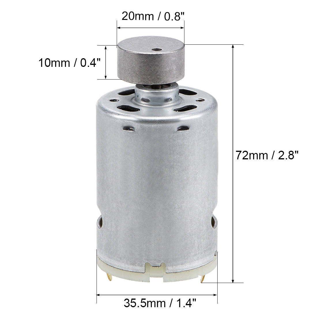 uxcell Uxcell Vibration Motors DC 12V 250mA 4400RPM Vibrating Motor Strong Power for DIY Electric  Massager 72x35.5mm