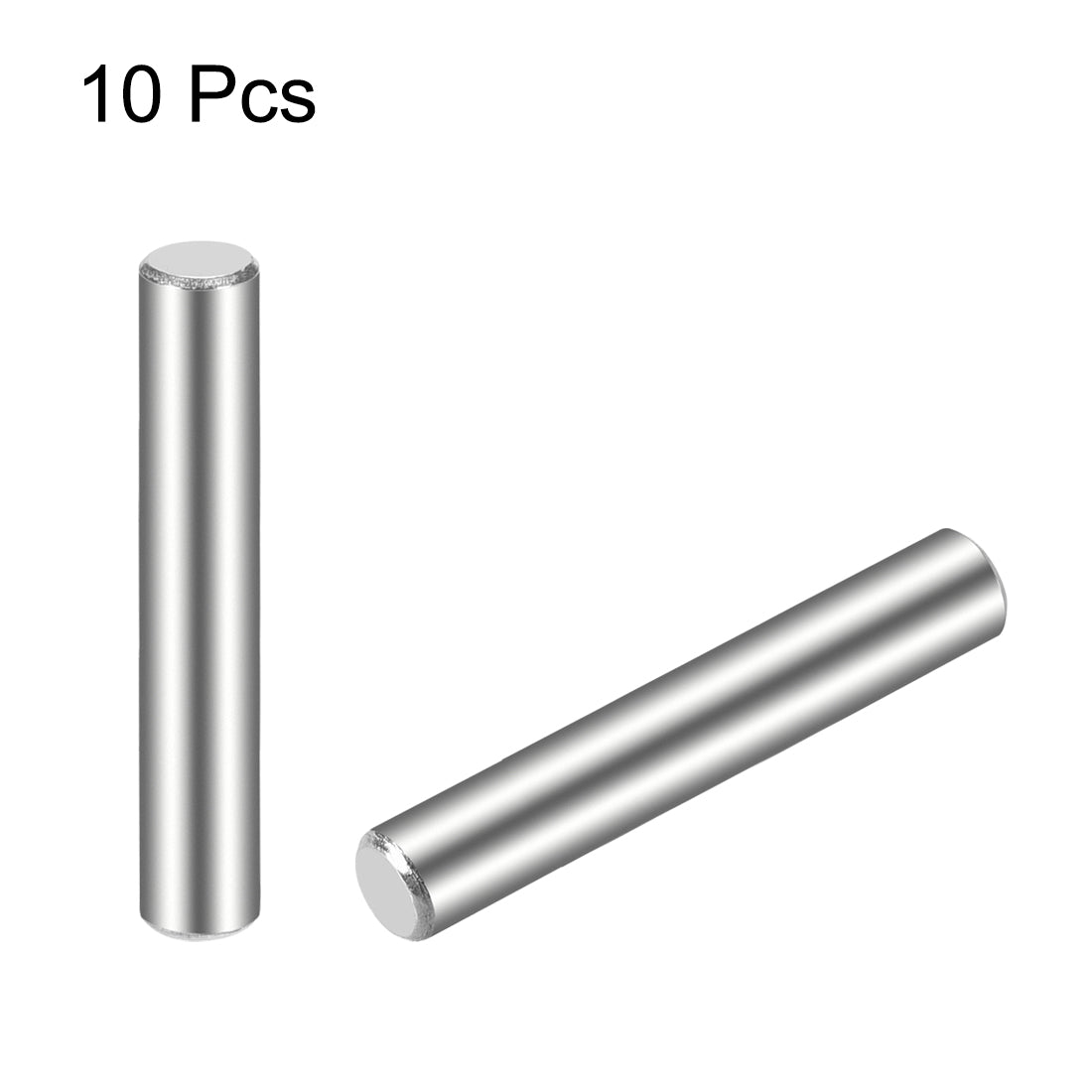 uxcell Uxcell 10Pcs 4mm x 30mm Dowel Pin 304 Stainless Steel Cylindrical Shelf Support Pin