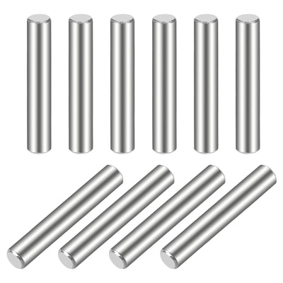 Harfington Uxcell 10Pcs 4mm x 30mm Dowel Pin 304 Stainless Steel Cylindrical Shelf Support Pin
