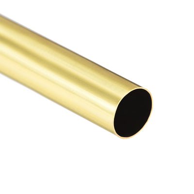 Harfington Uxcell Brass Round Tube 300mm Length 7mm OD 0.2mm Wall Thickness Seamless Straight Pipe Tubing 4 Pcs