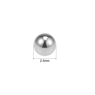 Harfington Uxcell 2.5mm Bearing Balls Tungsten Carbide G25 Precision Balls 10pcs