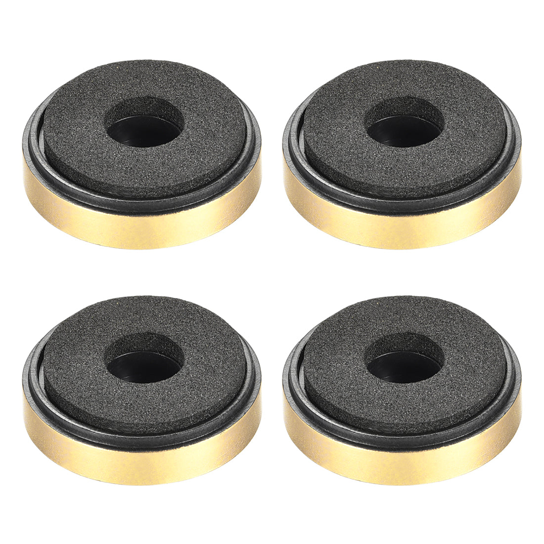 uxcell Uxcell 4 Pcs D30xH8mm Plastic Feet Anti-Vibration Base Pad Stand for Speaker Guitar Amplifier HiFi Gold Tone
