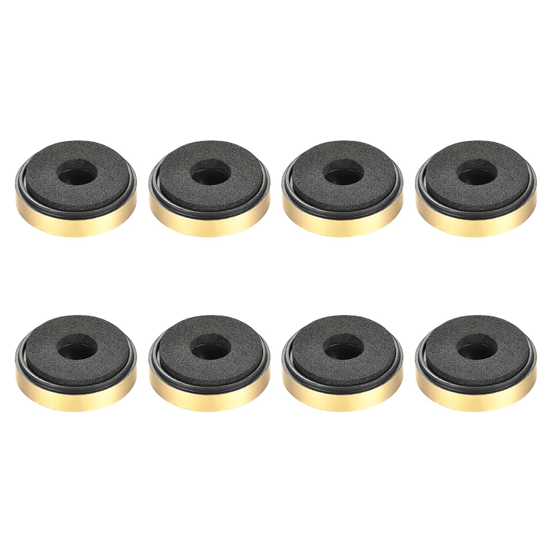 uxcell Uxcell 8 Pcs D30xH8mm Plastic Feet Anti-Vibration Base Pad Stand for Speaker Guitar Amplifier HiFi Gold Tone