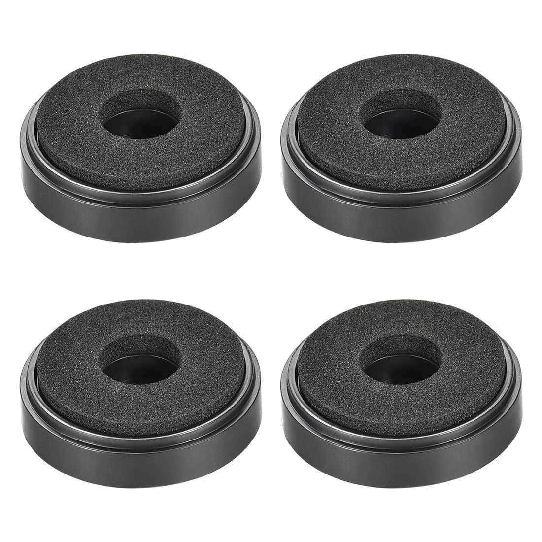 uxcell Uxcell 4 Pcs D30xH8mm Plastic Feet Anti-Vibration Base Pad Stand for Speaker Guitar Amplifier HiFi Black