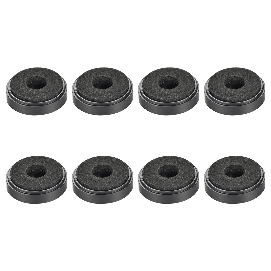 uxcell Uxcell 8 Pcs D30xH8mm Plastic Feet Anti-Vibration Base Pad Stand for Speaker Guitar Amplifier HiFi Black