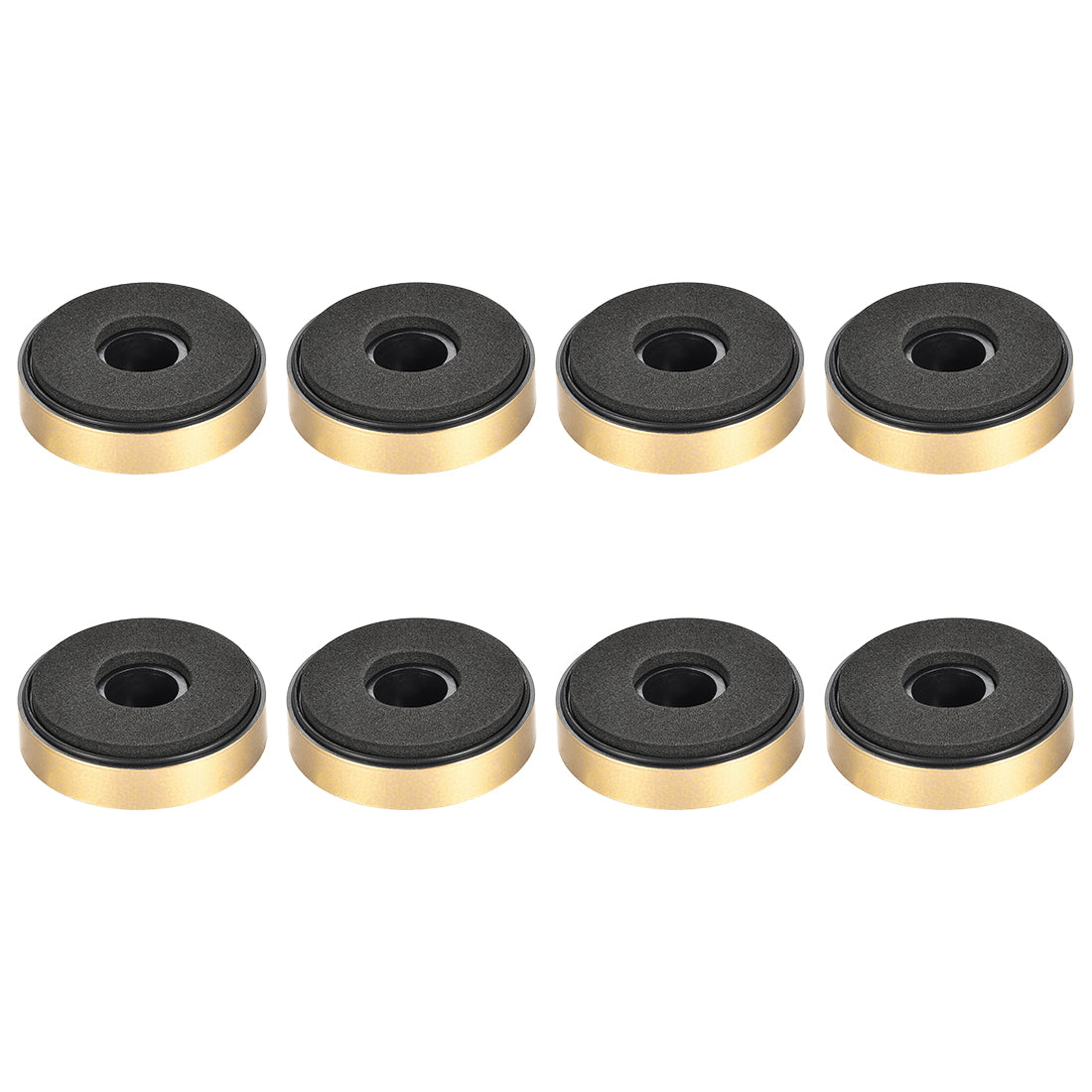 uxcell Uxcell 8 Pcs D40xH11.35mm Plastic Feet Anti-Vibration Base Pad Stand for Speaker Guitar Amplifier HiFi Gold Tone