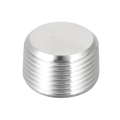 Harfington Uxcell Hex Countersunk Plug - Stainless Steel Pipe Fitting 1/4NPT Male Thread Socket Pipe Adapter Connector