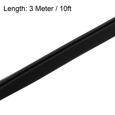 Harfington Uxcell Edge Trim U Seal Black PVC Fits 3/64"- 5/64"Edge 10 Feet Length