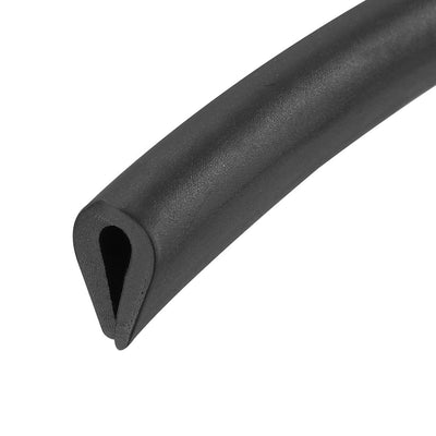 uxcell Uxcell Edge Trim U Seal Black PVC Fits 3/64"- 5/64"Edge 10 Feet Length