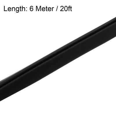Harfington Uxcell Edge Trim U Seal Black PVC Fits 3/64"- 5/64"Edge 20 Feet Length