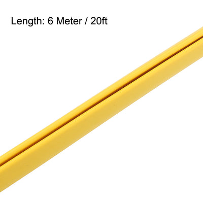 Harfington Uxcell Edge Trim U Seal Yellow PVC Fits 1/32"- 1/16"Edge 20 Feet Length