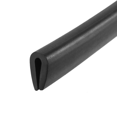 uxcell Uxcell Edge Trim U Seal Black PVC Fits 1/16"- 3/32"Edge 10 Feet Length