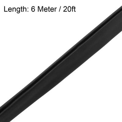 Harfington Uxcell Edge Trim U Seal Black Rubber Fits 1/16"- 3/32" Edge 20 Feet Length 15/32"Height