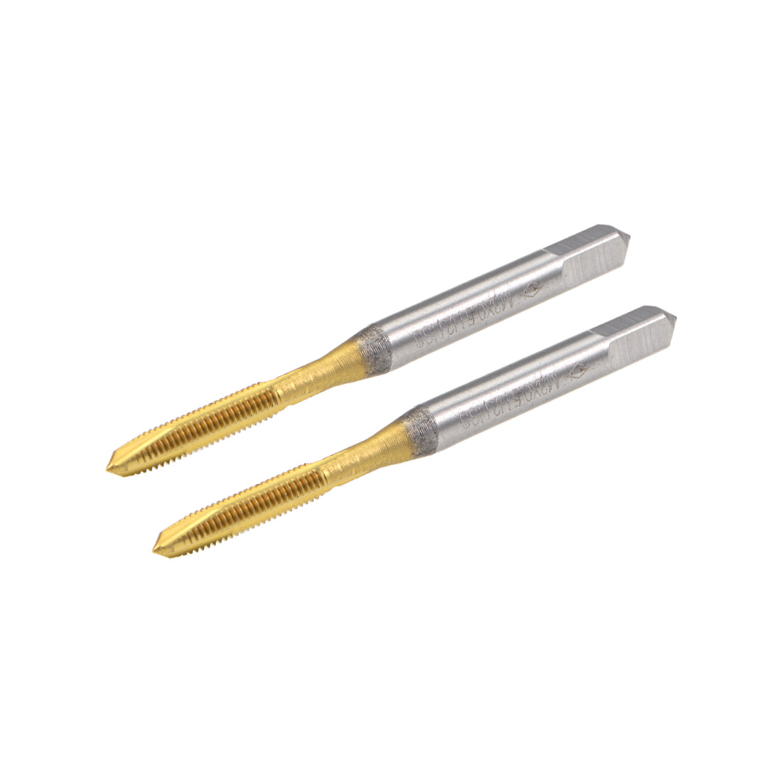 uxcell Uxcell Spiral Point Threading Tap M3 Thread 0.5 Pitch Titanium Coated HSS 2pcs