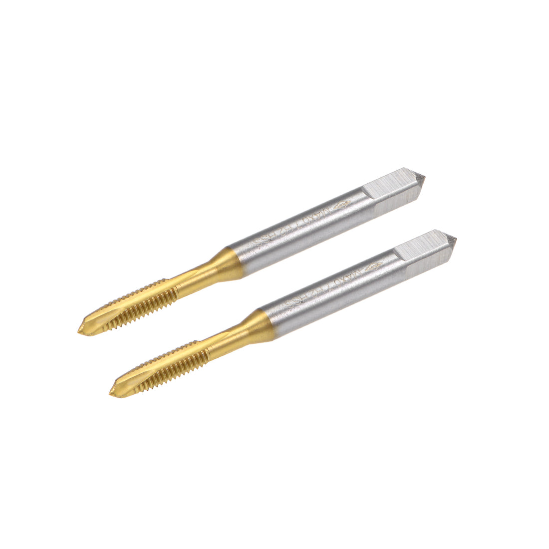 uxcell Uxcell Spiral Point Threading Tap M4 Thread 0.7 Pitch Titanium Coated HSS 2pcs