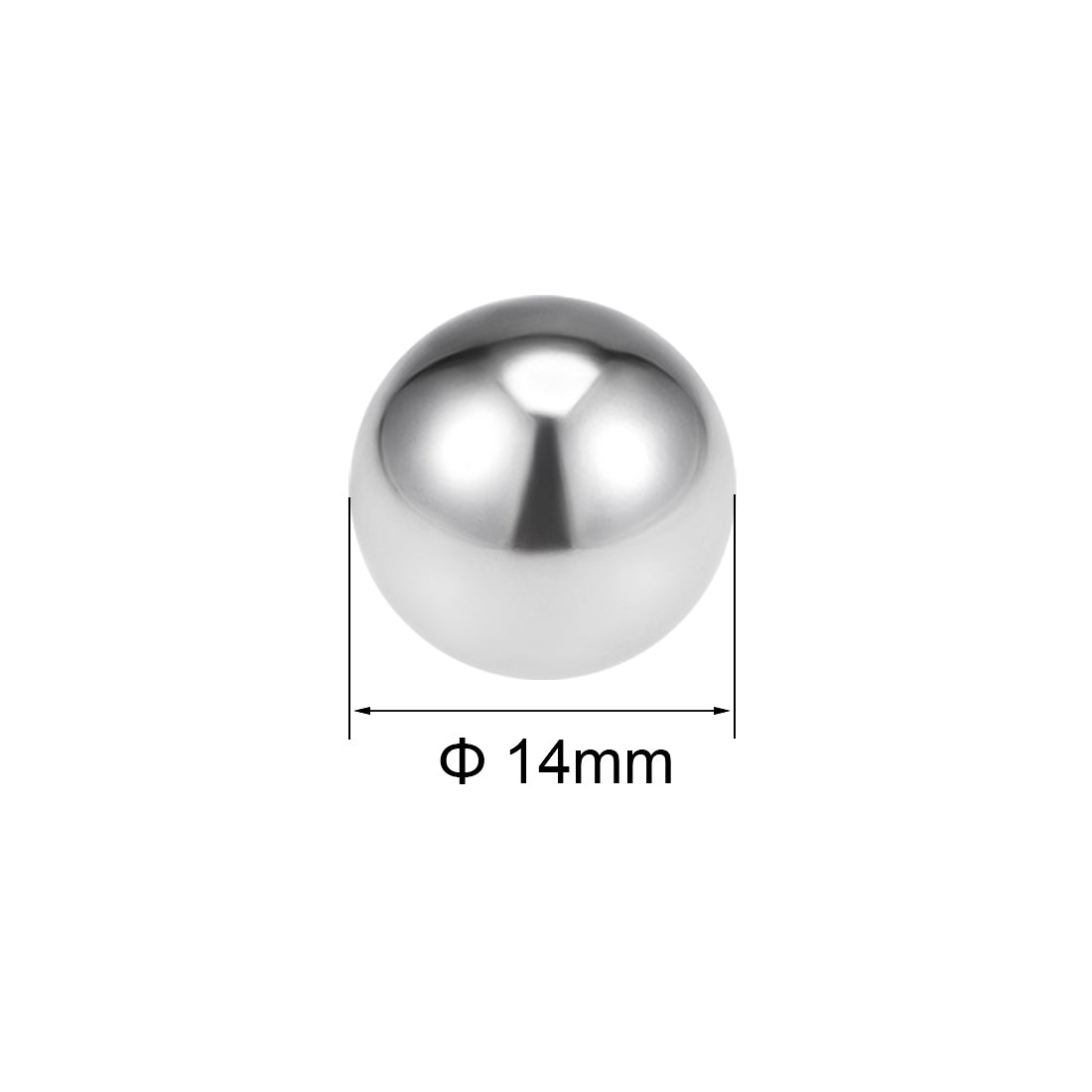 Uxcell Uxcell 14mm Bearing Balls 304 Stainless Steel G100 Precision Balls 2pcs