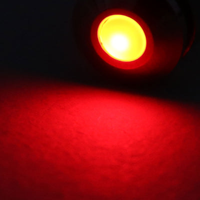 Harfington Uxcell Signal Indicator Light AC/DC 12V-24V 6mm Red LED Metal Shell