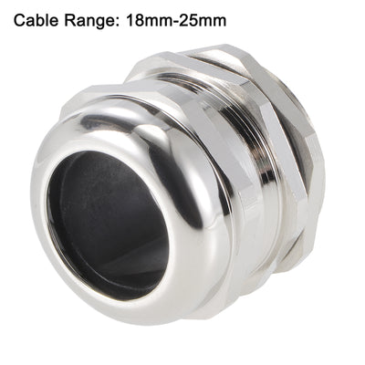 Harfington Uxcell PG29 Cable Gland 18mm-25mm Wire Hole Waterproof Metal Joint Adjustable Locknut with Washer 2pcs